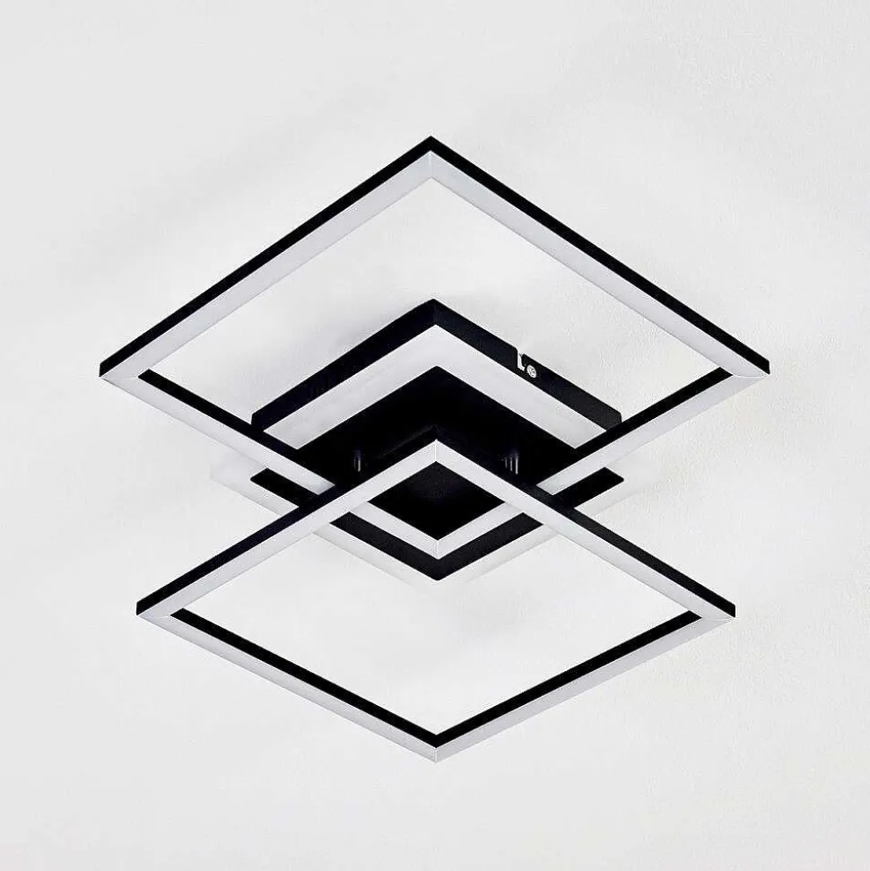 Plafonnier Lithgow Led Noir, 1 Lumiere