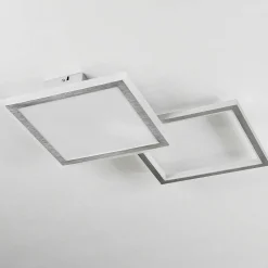 Plafonnier Longos Led Aluminium, 1 Lumiere, Telecommandes