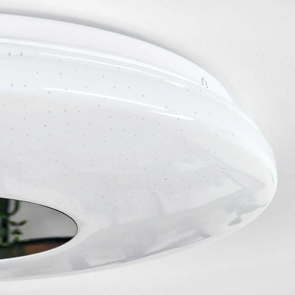 Plafonnier Lumsden Led Blanc, 1 Lumiere, Detecteur De Mouvement