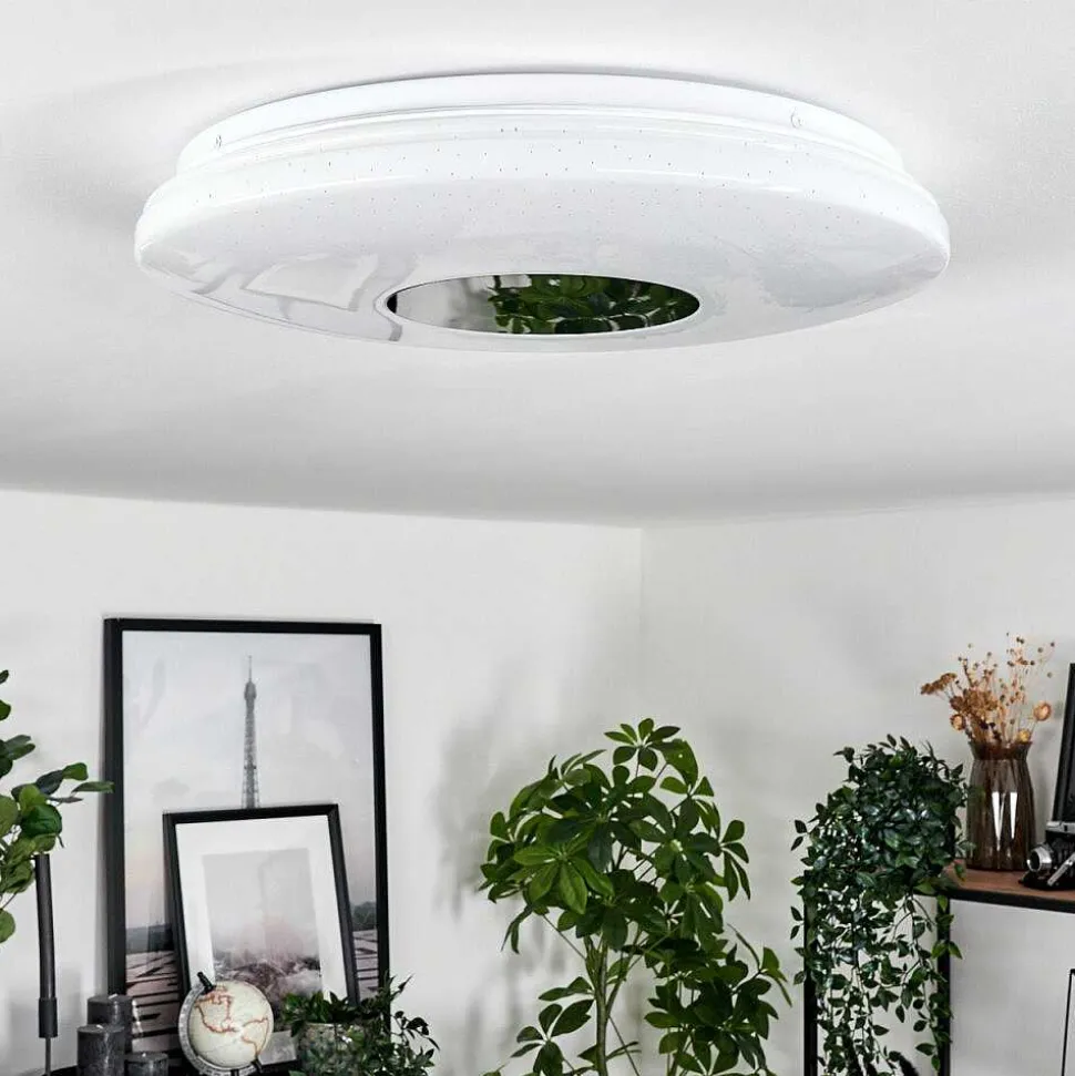 Plafonnier Lumsden Led Blanc, 1 Lumiere, Detecteur De Mouvement