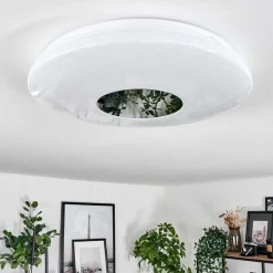 Plafonnier Lumsden Led Blanc, 1 Lumiere, Detecteur De Mouvement