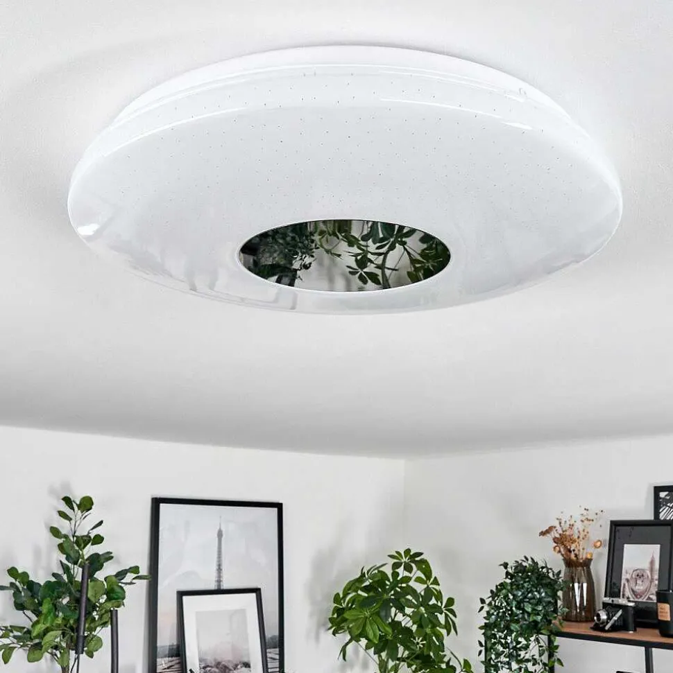 Plafonnier Lumsden Led Blanc, 1 Lumiere, Detecteur De Mouvement