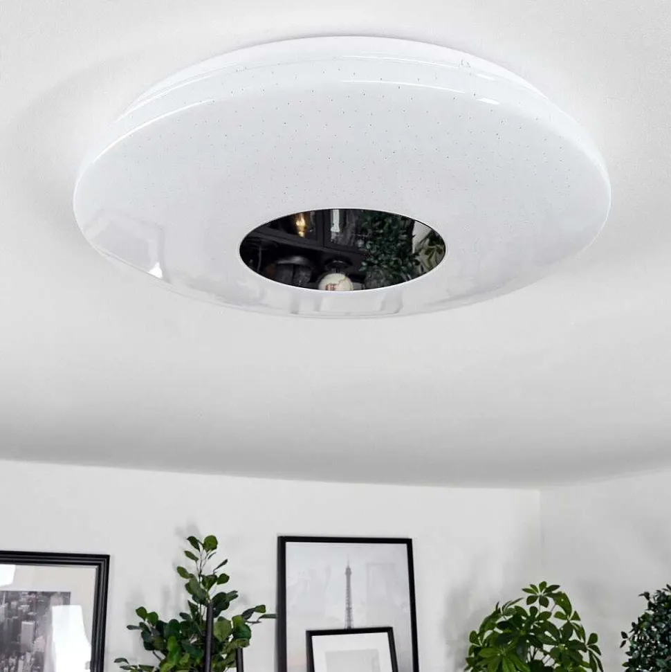 Plafonnier Lumsden Led Blanc, 1 Lumiere, Detecteur De Mouvement