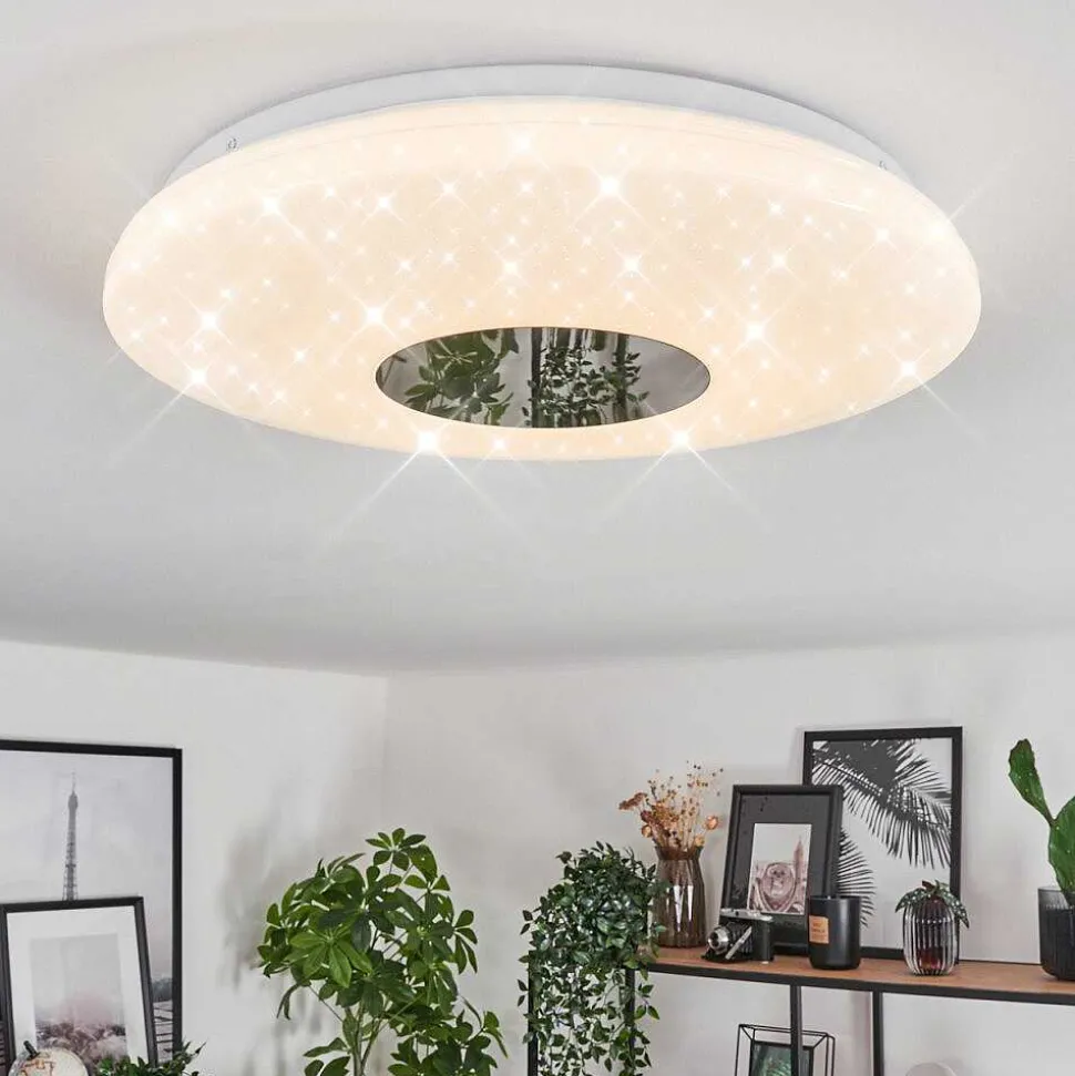 Plafonnier Lumsden Led Blanc, 1 Lumiere, Detecteur De Mouvement