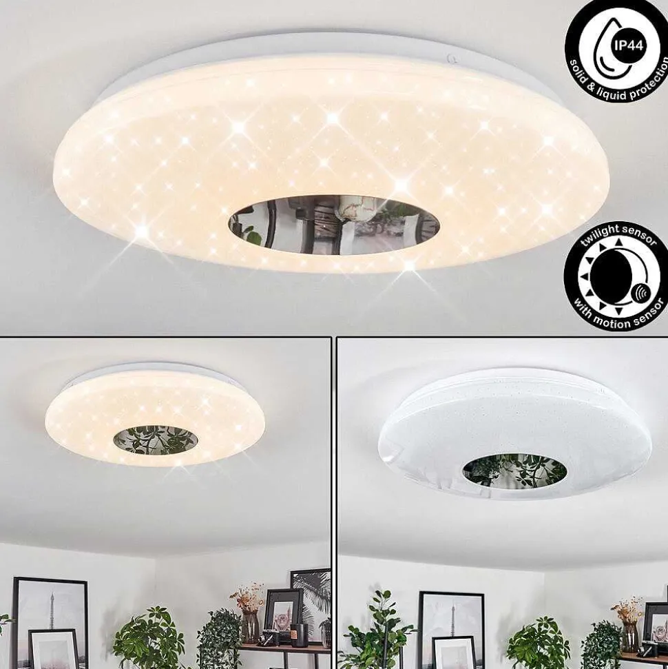 Plafonnier Lumsden Led Blanc, 1 Lumiere, Detecteur De Mouvement