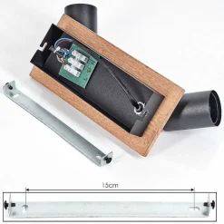 Plafonnier Maidford Ecru, Noir, 2 Lumieres