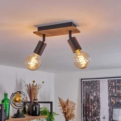 Plafonnier Maidford Ecru, Noir, 2 Lumieres