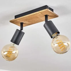 Plafonnier Maidford Ecru, Noir, 2 Lumieres