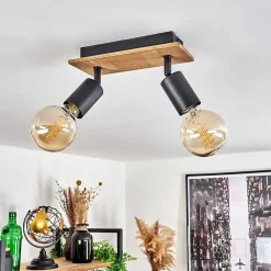 Plafonnier Maidford Ecru, Noir, 2 Lumieres