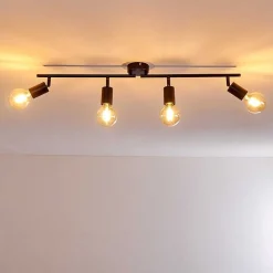 Plafonnier Maidford Noir, 4 Lumieres