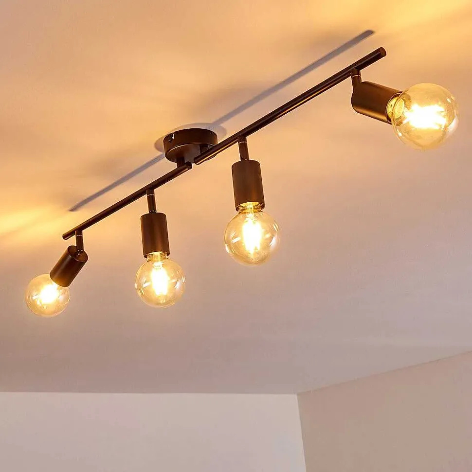 Plafonnier Maidford Noir, 4 Lumieres