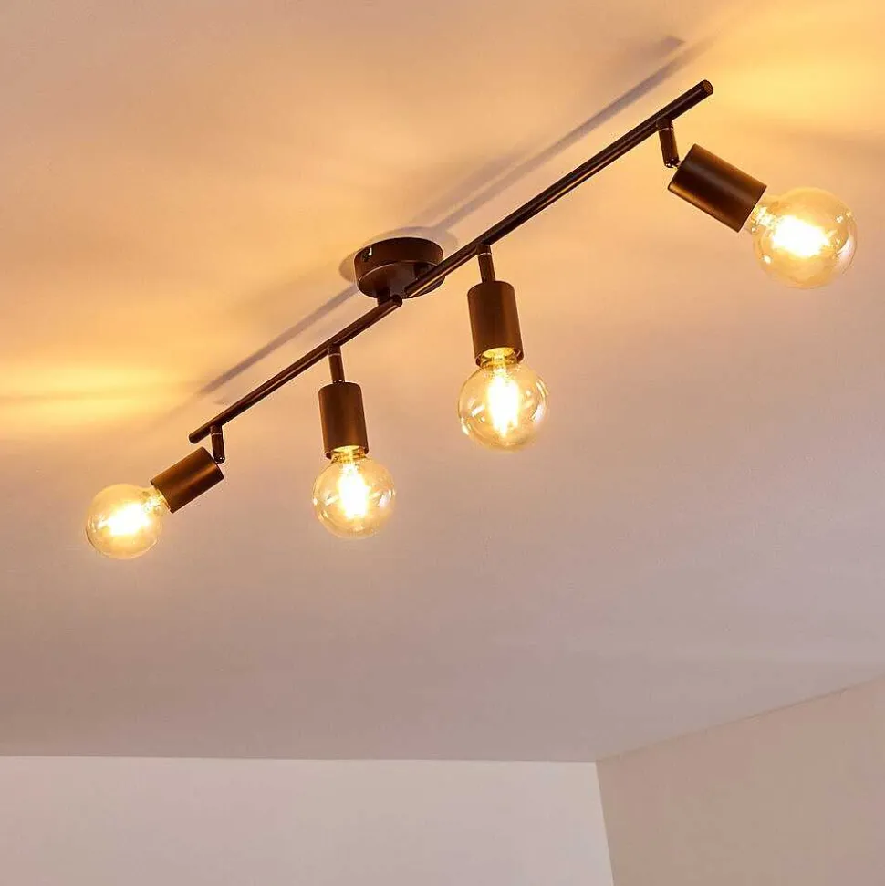 Plafonnier Maidford Noir, 4 Lumieres