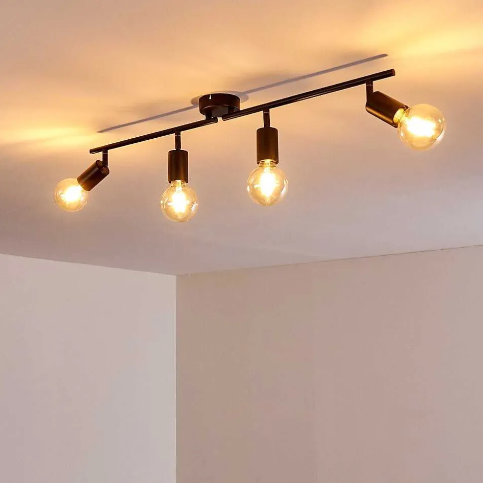 Plafonnier Maidford Noir, 4 Lumieres