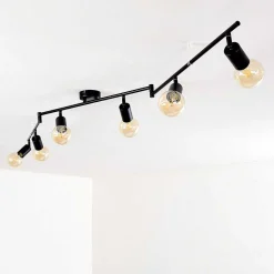 Plafonnier Maidford Noir, 6 Lumieres