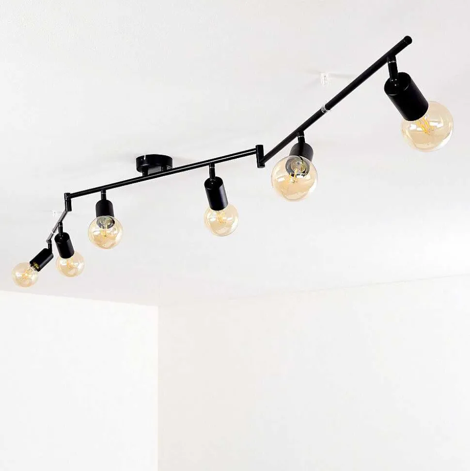 Plafonnier Maidford Noir, 6 Lumieres