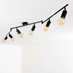 Plafonnier Maidford Noir, 6 Lumieres