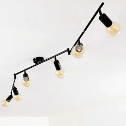 Plafonnier Maidford Noir, 6 Lumieres