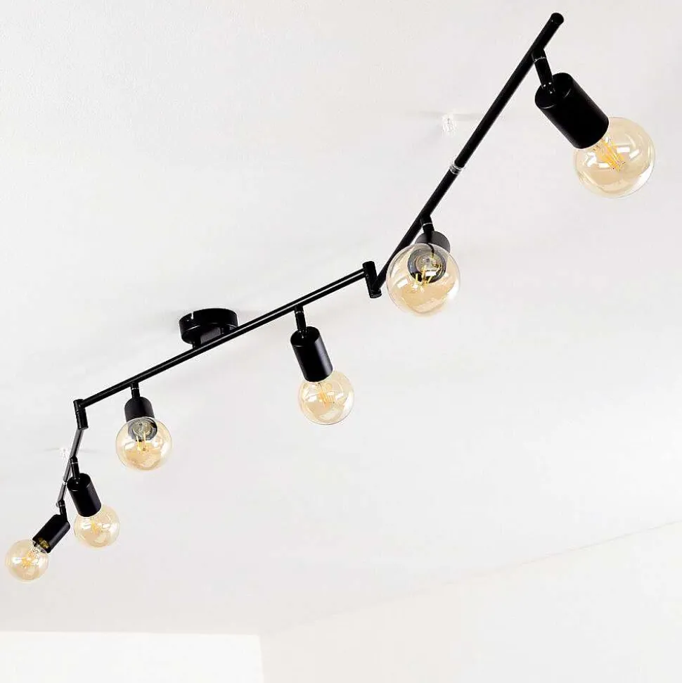 Plafonnier Maidford Noir, 6 Lumieres