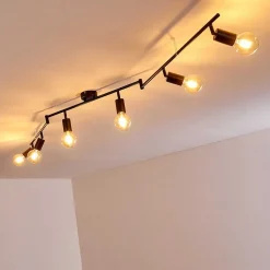 Plafonnier Maidford Noir, 6 Lumieres