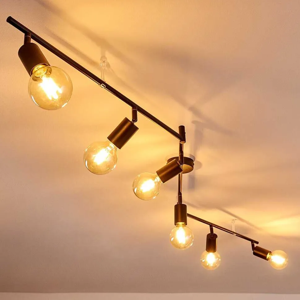 Plafonnier Maidford Noir, 6 Lumieres