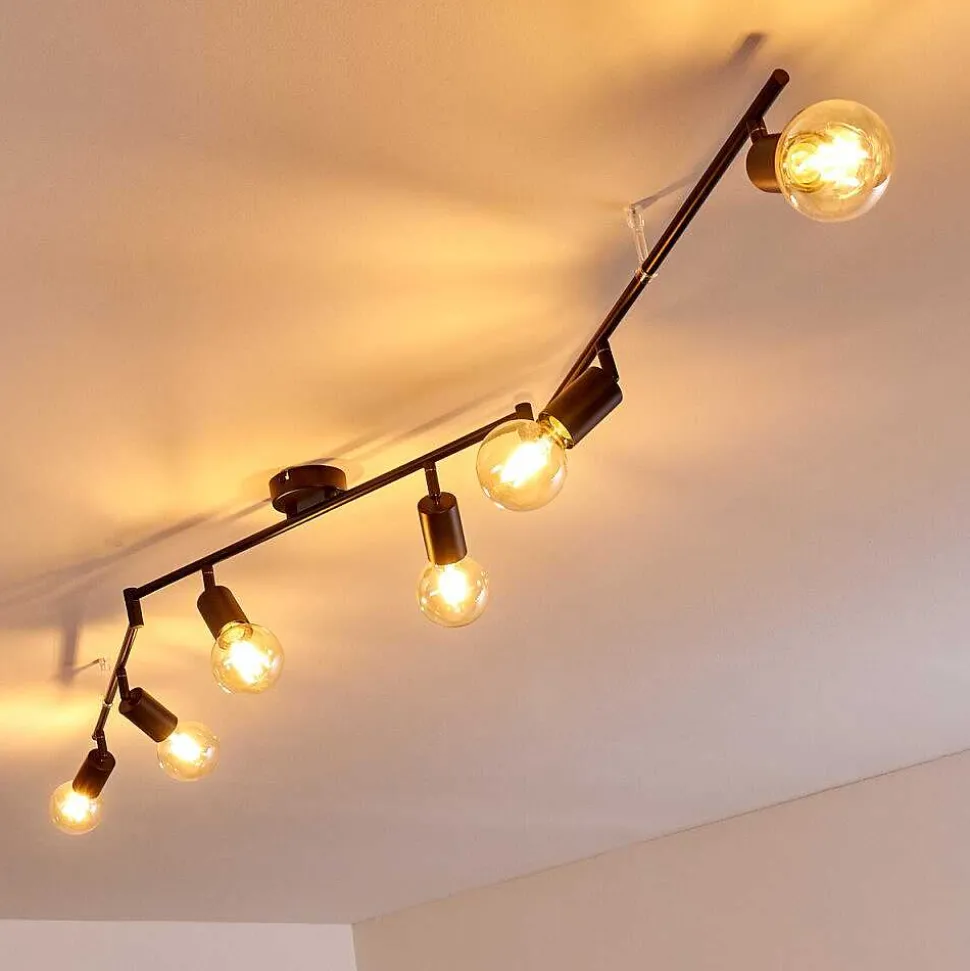 Plafonnier Maidford Noir, 6 Lumieres