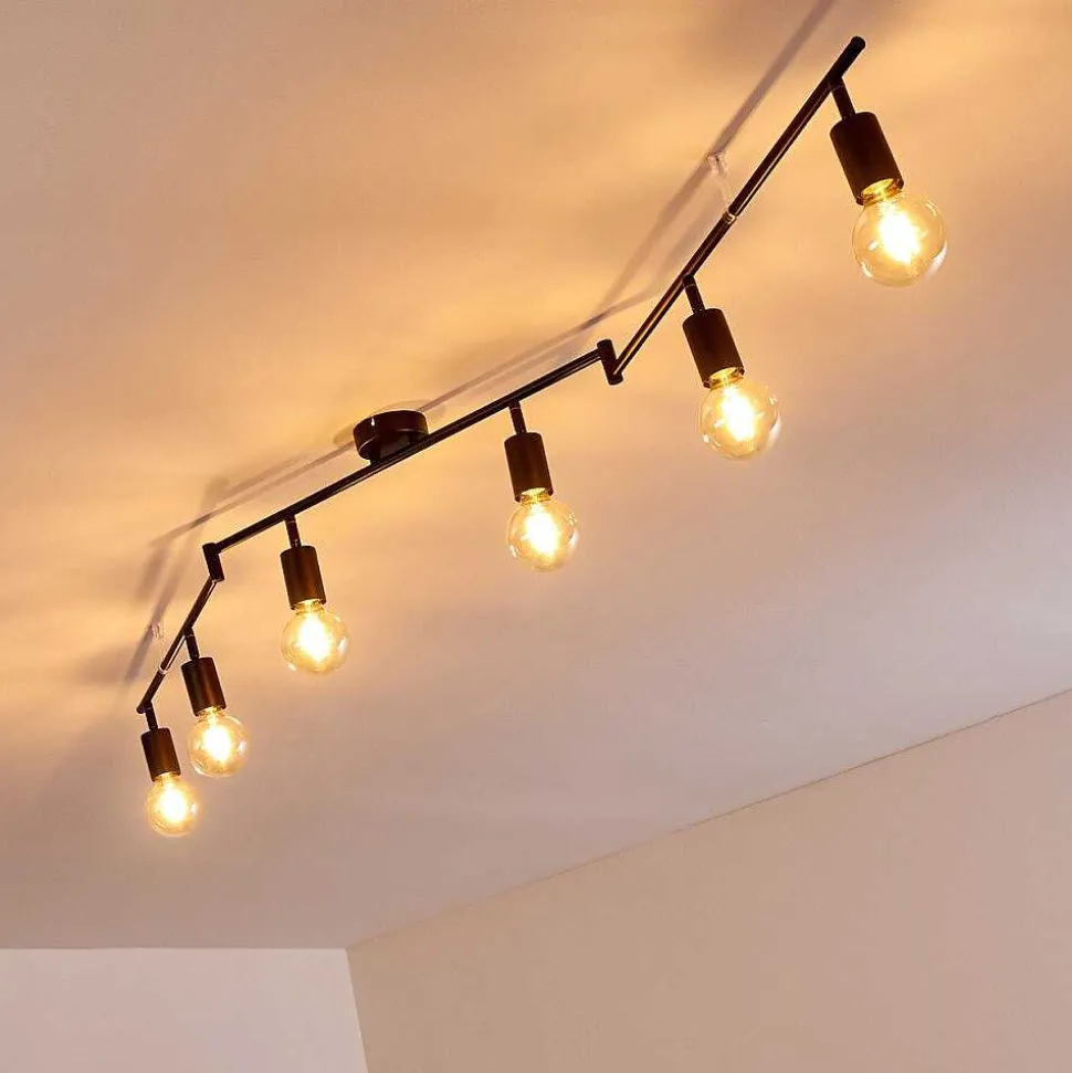 Plafonnier Maidford Noir, 6 Lumieres