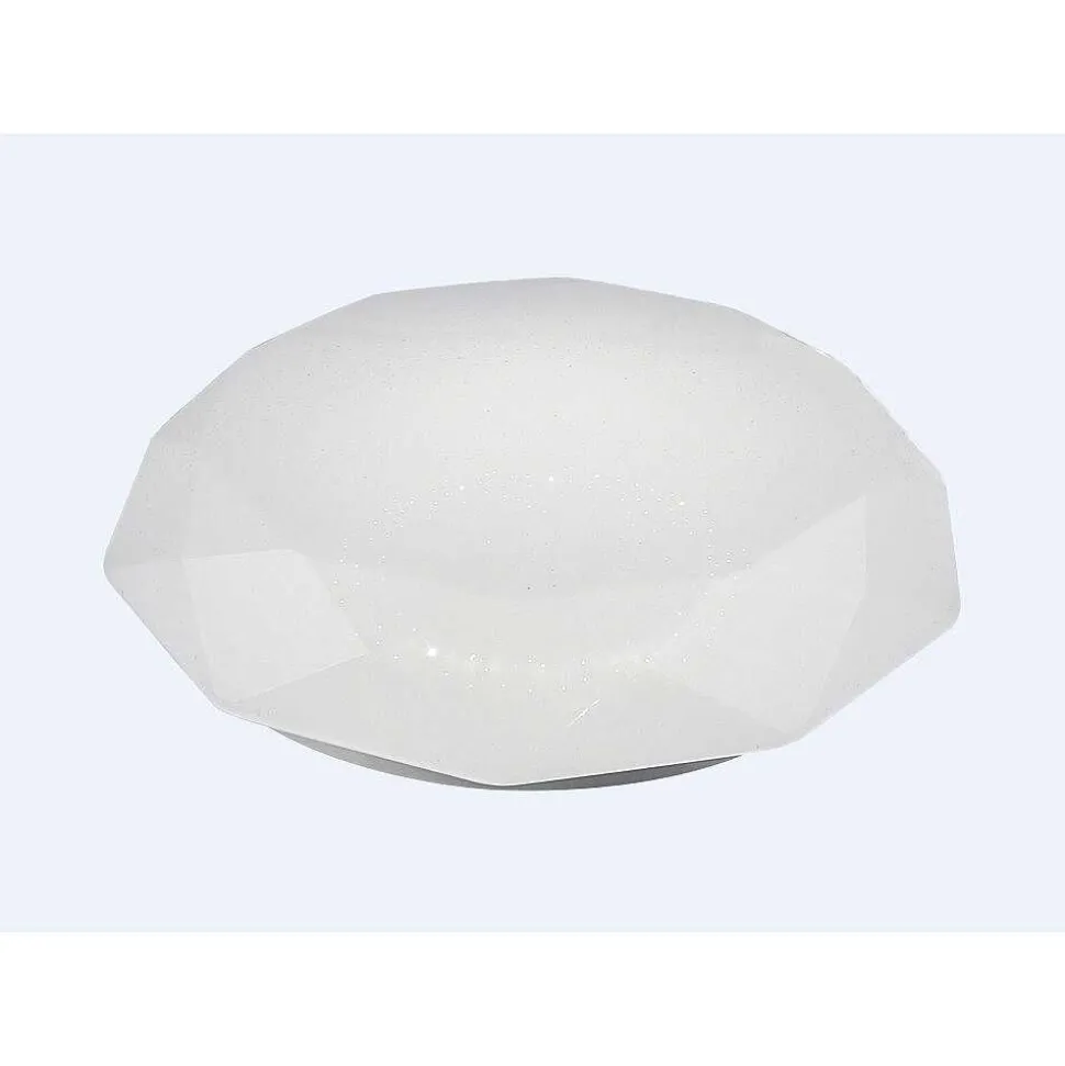 Plafonnier Mantra Diamante Smart Led Blanc, 1 Lumiere, Telecommandes