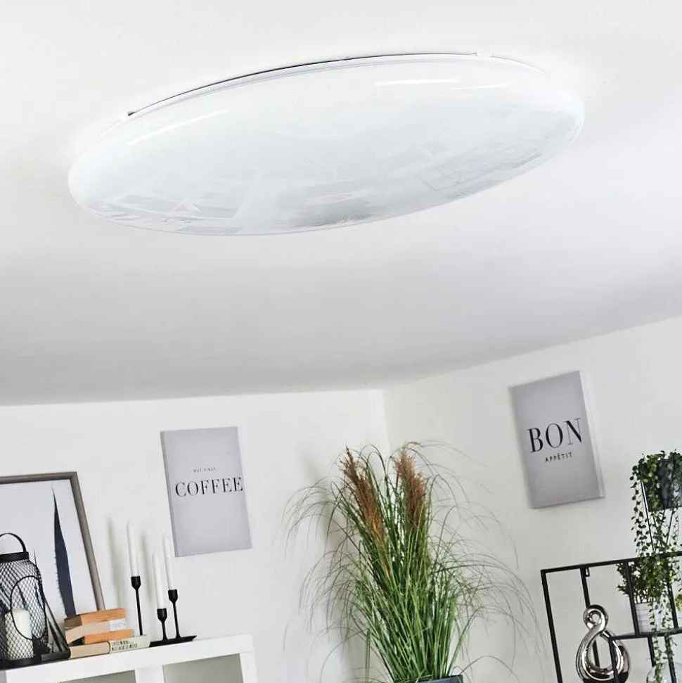 Plafonnier Mixta Led Blanc, 1 Lumiere, Telecommandes, Changeur De Couleurs