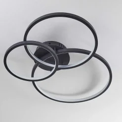 Plafonnier Moemoto Led Anthracite, 1 Lumiere, Telecommandes