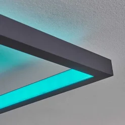 Plafonnier Momahaki Led Anthracite, 1 Lumiere, Telecommandes