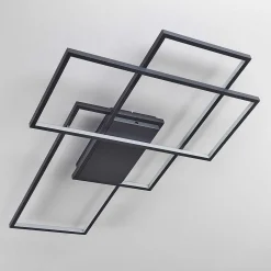 Plafonnier Momahaki Led Anthracite, 1 Lumiere, Telecommandes