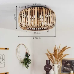 Plafonnier Mongolei Noir, 1 Lumiere