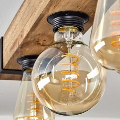 Plafonnier Montgomery Ecru, Noir, 4 Lumieres