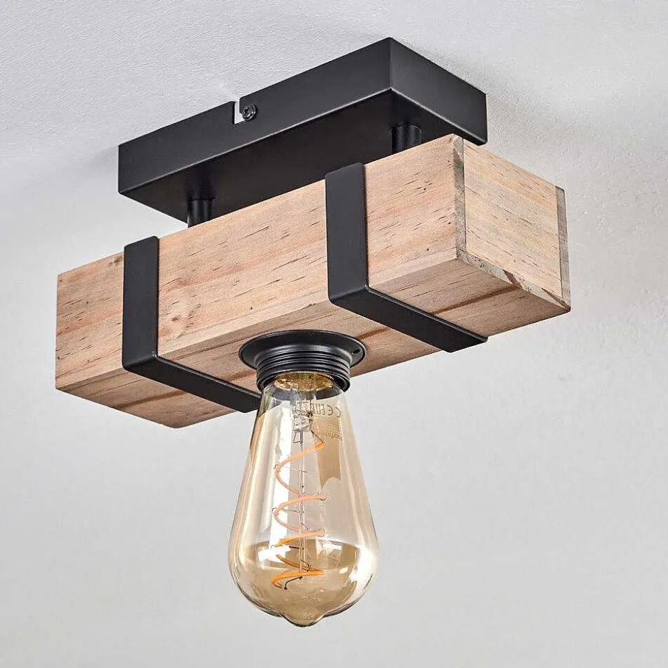 Plafonnier Montgomery Ecru, Noir, 1 Lumiere