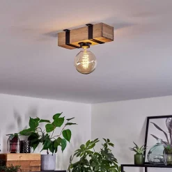 Plafonnier Montgomery Ecru, Noir, 1 Lumiere