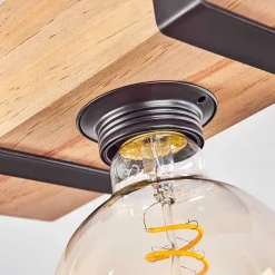 Plafonnier Montgomery Ecru, Noir, 1 Lumiere