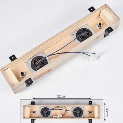 Plafonnier Montgomery Ecru, Noir, 2 Lumieres