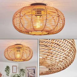 Plafonnier Mulstrand Ecru, Noir, 1 Lumiere