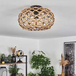 Plafonnier Mulstrand Ecru, Noir, 1 Lumiere