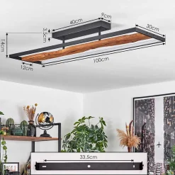 Plafonnier Nevogilde Led Ecru, Noir, 1 Lumiere