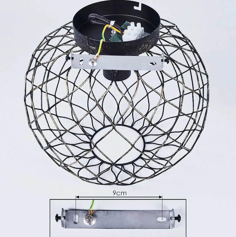 Plafonnier Nordslesvig Or, Noir, 1 Lumiere