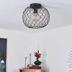 Plafonnier Nordslesvig Or, Noir, 1 Lumiere