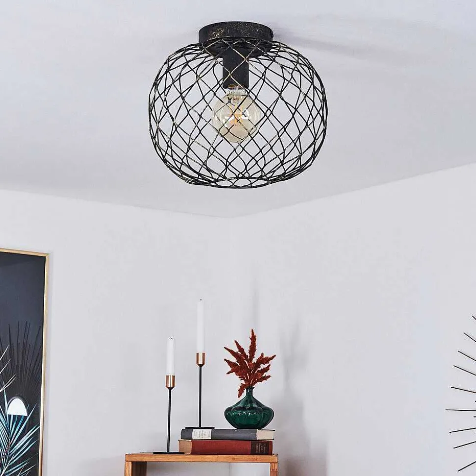 Plafonnier Nordslesvig Or, Noir, 1 Lumiere