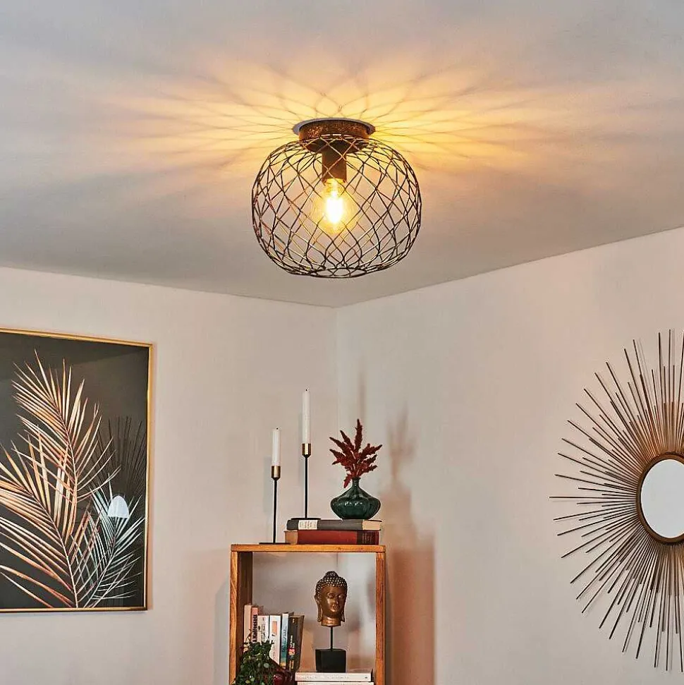 Plafonnier Nordslesvig Or, Noir, 1 Lumiere