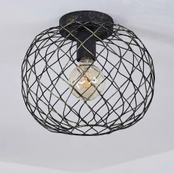 Plafonnier Nordslesvig Or, Noir, 1 Lumiere