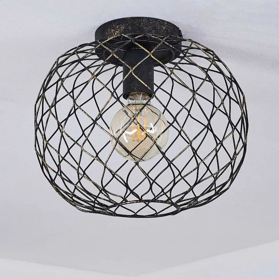 Plafonnier Nordslesvig Or, Noir, 1 Lumiere