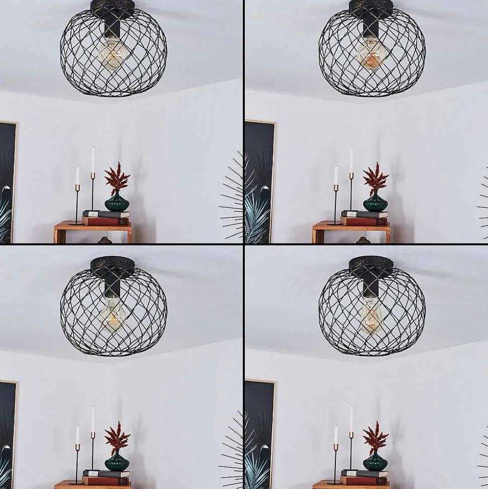 Plafonnier Nordslesvig Or, Noir, 1 Lumiere