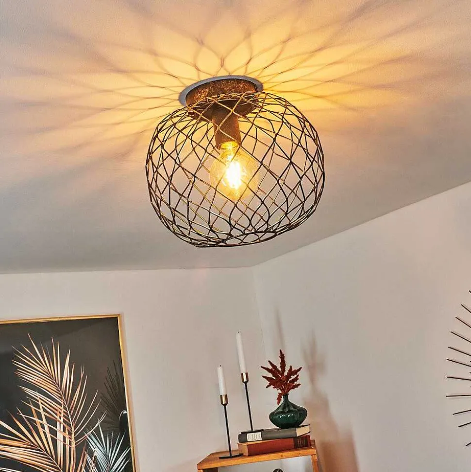 Plafonnier Nordslesvig Or, Noir, 1 Lumiere