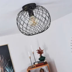 Plafonnier Nordslesvig Or, Noir, 1 Lumiere