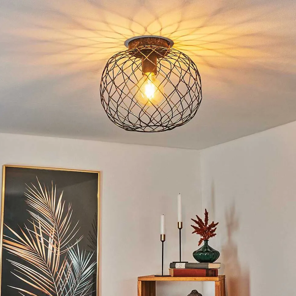 Plafonnier Nordslesvig Or, Noir, 1 Lumiere